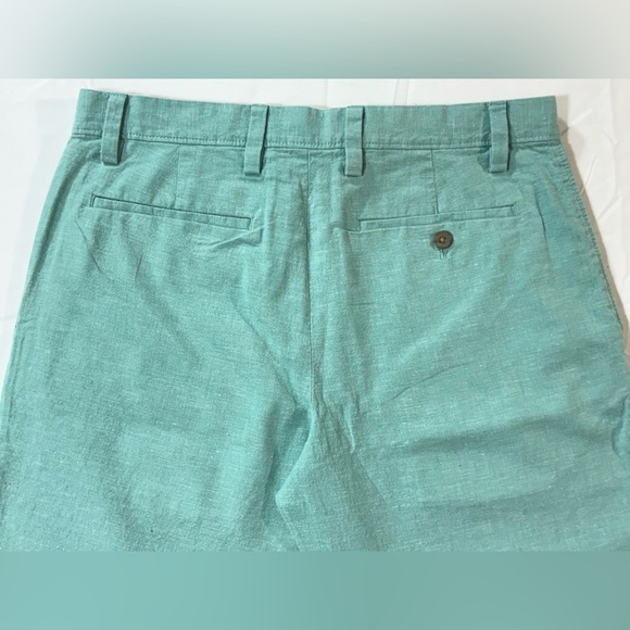 BANANA REPUBLIC Men's Aqua Linen blend Flat Front Shorts size 30 - Picture 8 of 11